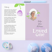 Gedenkdienstprogramm mit Lavendelrose Flyer (Einzeln)