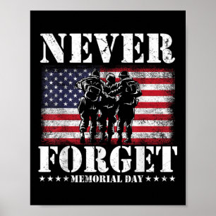 Gedenke stets der amerikanischen Flagge am Memoria Poster