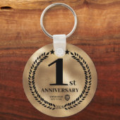 Gedenken an das 1. Jubiläum des Gold-Logos Schlüsselanhänger (Vorderseite)