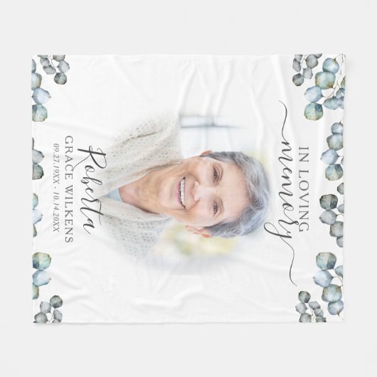 Gedenken an das botanische Foto "LOVING MEMORY" Fleecedecke (Vorderseite (Horizontal))