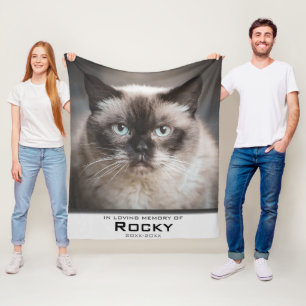 Gedenken an das Foto von Haustieren Fleecedecke