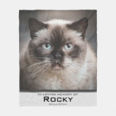 Gedenken an das Foto von Haustieren Fleecedecke (Vorderseite)