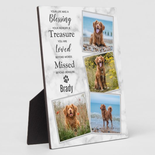 Gedenken an das Hundeschutzgepäck Fotoplatte (Seite)