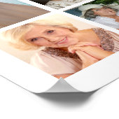 Gedenken an das Leben Foto-Collage Moderne Gedenks Poster (Ecke)