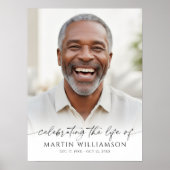 Gedenken an das Leben Foto Moderne Schrift Denkmal Poster (Vorne)