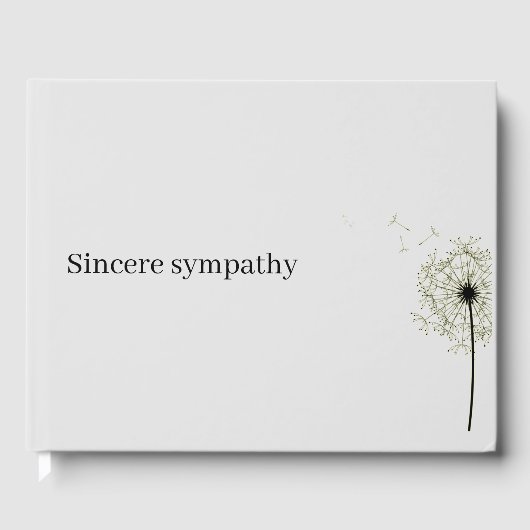 Gedenken an das Minimalistische Beileid Gästebuch (Vorderseite)