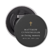 Gedenken an das moderne, einfache Kreuz der Erinne Flaschenöffner (Vorderseite)