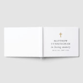 Gedenken an das moderne, einfache Kreuz der Erinne Gästebuch (Voll)