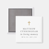 Gedenken an das moderne, einfache Kreuz der Erinne Magnet (Vorderseite/Rückseite)