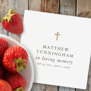 Gedenken an das moderne, einfache Kreuz der Erinne Serviette