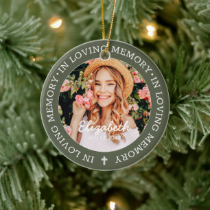 Gedenken an das moderne Foto des Gedächtnisses Keramik Ornament