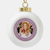 Gedenken an das moderne, maßgeschneiderte Foto der Keramik Kugel-Ornament (Vorderseite)