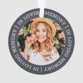 Gedenken an das moderne, maßgeschneiderte Foto der Ornament (Rückseite)