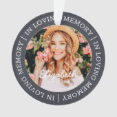 Gedenken an das moderne, maßgeschneiderte Foto der Ornament (Vorderseite)