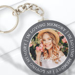 Gedenken an das moderne, maßgeschneiderte Foto der Schlüsselanhänger<br><div class="desc">Dieses einfache und moderne Design besteht aus Serifentypografie und fügt ein individuelles Foto hinzu. "In Loving Memory" umkreist das Foto Ihres Lieben.</div>