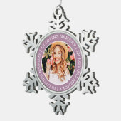 Gedenken an das moderne, maßgeschneiderte Foto der Schneeflocken Zinn-Ornament (Rechts)