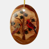 Gedenken an das Rote Bird-Memorial-Beileid von Kar Keramik Ornament (Vorne)
