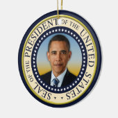Gedenken an den 45. Präsident Barack Obama Keramikornament (Links)