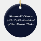 Gedenken an den 45. Präsident Barack Obama Keramikornament (Hinten)