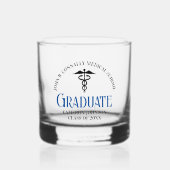 Gedenken an den Abschluss der Custom Medical Schoo Whiskyglas (Vorderseite)