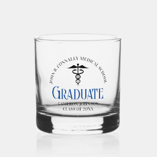 Gedenken an den Abschluss der Custom Medical Schoo Whiskyglas