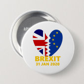 Gedenken an den Brexit - Großbritannien - Europäis Button (Vorne & Hinten)