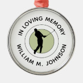 Gedenken an den Golfer im Gedächtnis Ornament Aus Metall (Vorne)