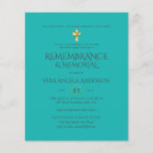 Gedenken an den HAUSHALT Gold Cross Einladung (Vorderseite)