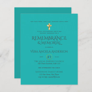 Gedenken an den HAUSHALT Gold Cross Einladung