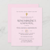 Gedenken an den HAUSHALT Gold Cross Einladung (Vorne/Hinten)