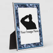 Gedenken an die Blaue Camouflage Military Plaque Fotoplatte (Seite)