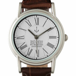 Gedenken an die Crew von Lady Captain Ship Armbanduhr