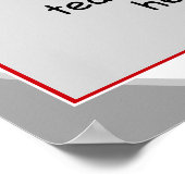 Gedenken an die Farben der roten Grauballmannschaf Poster (Ecke)