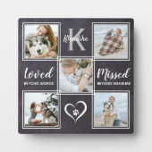 Gedenken an die Fotocollage für Hunde Fotoplatte (Vorderseite)