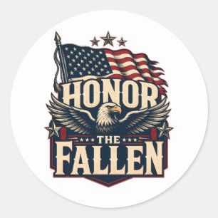 Gedenken an die Gefallenen Memorial Day Runder Aufkleber