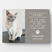 Gedenken an die Personalisierte Gedächtniskatze im Fotoplatte (Vorderseite)