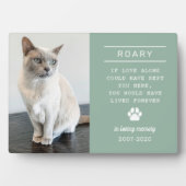 Gedenken an die Personalisierte Gedächtniskatze im Fotoplatte (Vorderseite)