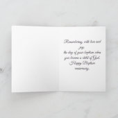 Gedenken an Ihren Taufentag, Kreuz und Rose Karte (Innenseite)