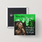 Gedenken an meine Tochter Lyme Gedenkschaltfläche Button (Vorne & Hinten)