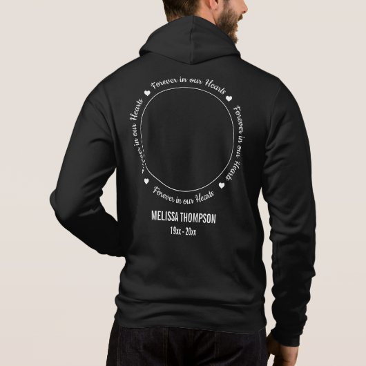 Gedenken an Personalisiertes Foto Hoodie (Rückseite)