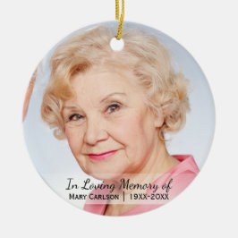 Gedenken an personalisiertes Foto im Gedächtnis Keramik Ornament