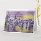 Gedenken an Prag Karte (Gelbe Blume)