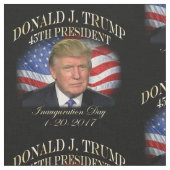 Gedenken an Präsident Donald Trump Stoff (Nahaufnahme)