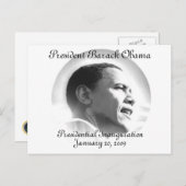Gedenken an Präsident Obama zur Amtseinführung Postkarte (Vorne/Hinten)