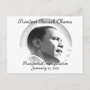 Gedenken an Präsident Obama zur Amtseinführung Postkarte