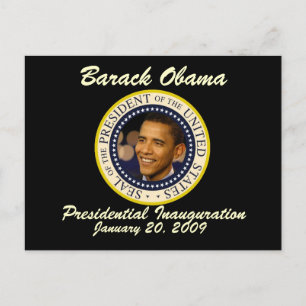 Gedenken an Präsident Obama zur Amtseinführung Postkarte