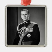 Gedenken an Prinz Philip 1921-2021 Ornament Aus Metall (Vorne)