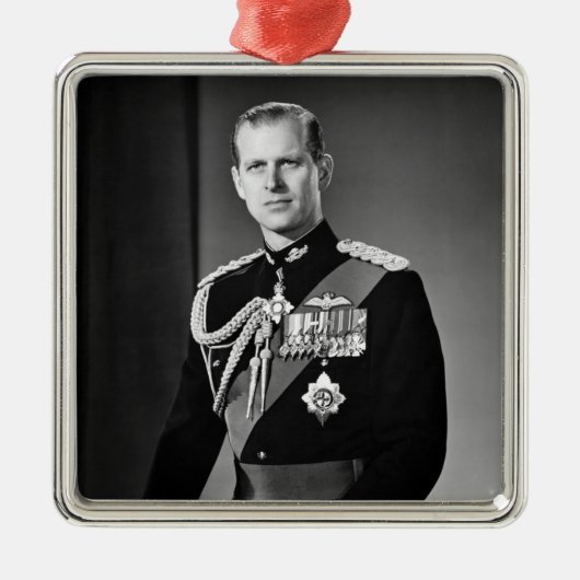 Gedenken an Prinz Philip 1921-2021 Ornament Aus Metall (Vorne)