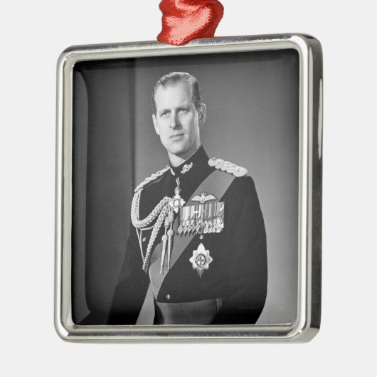 Gedenken an Prinz Philip 1921-2021 Ornament Aus Metall (Links)