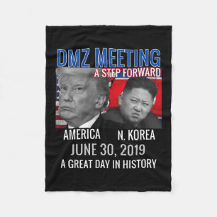 Gedenken an Trump Usa Jong Un N Korea Dmz Meetin Fleecedecke
